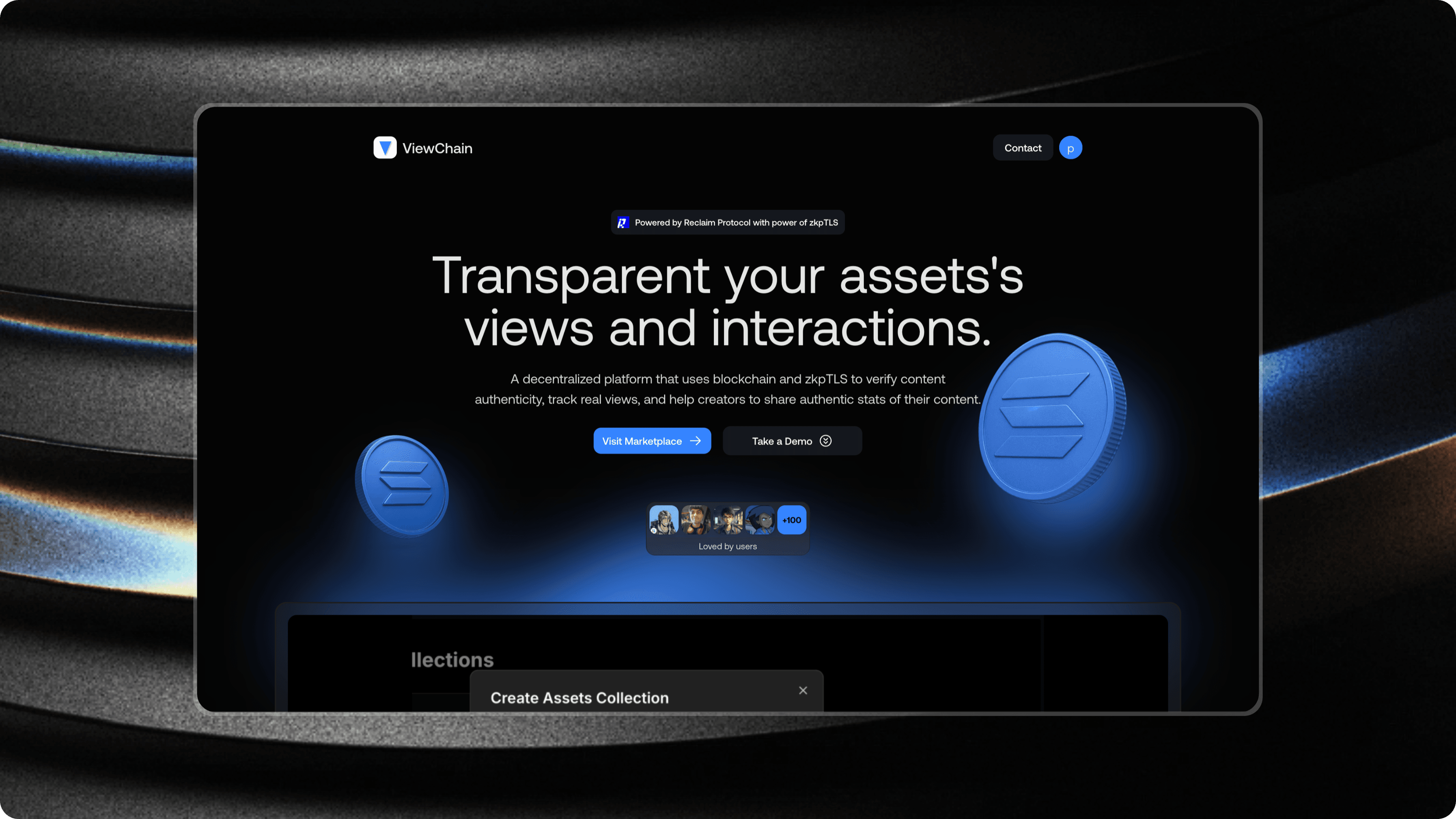Viewchain preview — hover